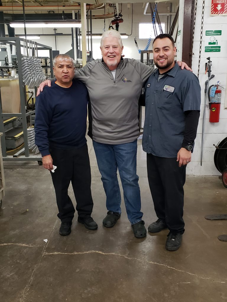 The first and last hires of Del’s career. Tony and Christian Hurtado. 12years of service for Christian.